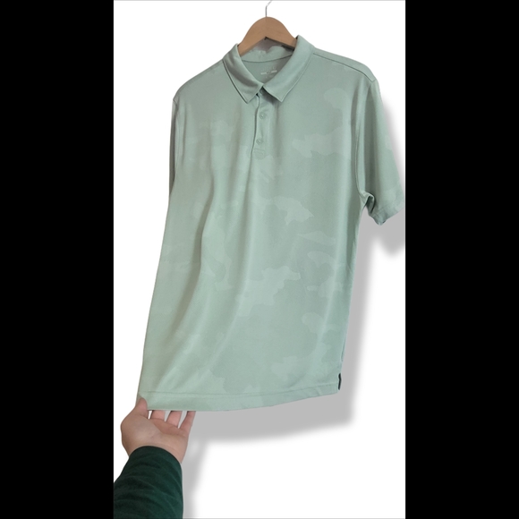 🌿BCG Mens Large Light Green Camo Golf Polo Shirt Short Sleeve - Picture 6 of 11